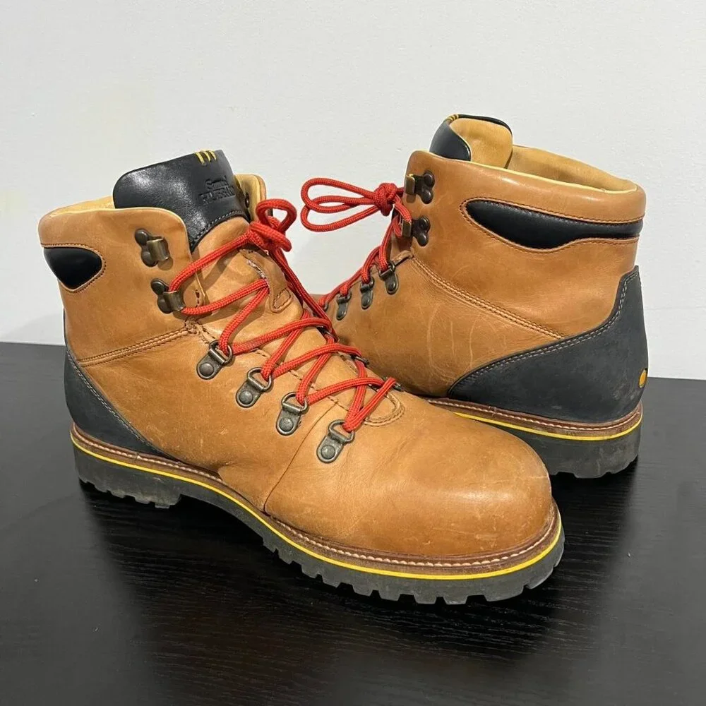 Samuel Hubbard Mt Tam Hiking Boots Mens 11 Brown Leather Vibram M4200-105 - Picture 5 of 8
